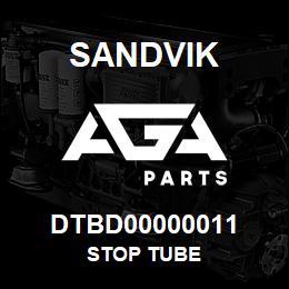 DTBD00000011 Sandvik STOP TUBE | AGA Parts