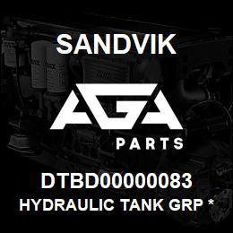 DTBD00000083 Sandvik HYDRAULIC TANK GRP *GROUP REF | AGA Parts