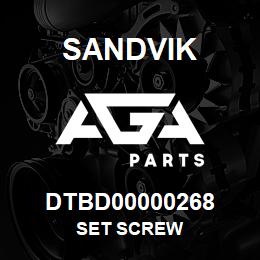 DTBD00000268 Sandvik SET SCREW | AGA Parts