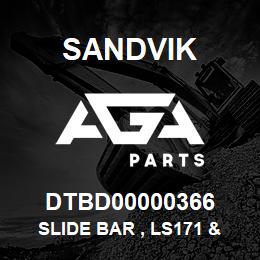 DTBD00000366 Sandvik SLIDE BAR , LS171 & LS191 | AGA Parts