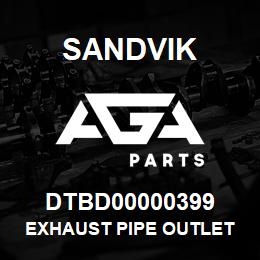 DTBD00000399 Sandvik EXHAUST PIPE OUTLET TS490 | AGA Parts