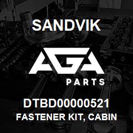 DTBD00000521 Sandvik FASTENER KIT, CABIN ASSY LS151 | AGA Parts