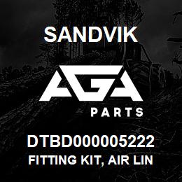 DTBD000005222 Sandvik FITTING KIT, AIR LINE LUBRICATOR GRP | AGA Parts