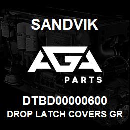 DTBD00000600 Sandvik DROP LATCH COVERS GROUP | AGA Parts