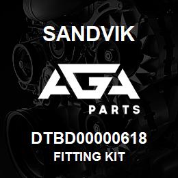 DTBD00000618 Sandvik FITTING KIT | AGA Parts