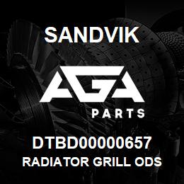 DTBD00000657 Sandvik RADIATOR GRILL ODS | AGA Parts