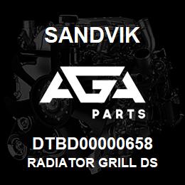 DTBD00000658 Sandvik RADIATOR GRILL DS | AGA Parts