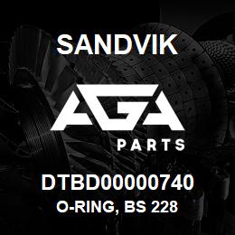 DTBD00000740 Sandvik O-RING, BS 228 | AGA Parts