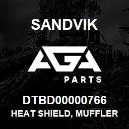 DTBD00000766 Sandvik HEAT SHIELD, MUFFLER | AGA Parts