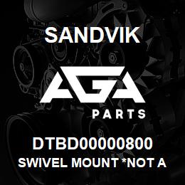 DTBD00000800 Sandvik SWIVEL MOUNT *NOT A SPARE *T-TEXT | AGA Parts