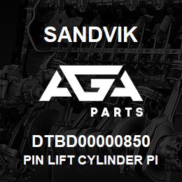 DTBD00000850 Sandvik PIN LIFT CYLINDER PIVOT (METRIC) CYL | AGA Parts