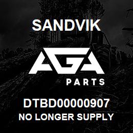 DTBD00000907 Sandvik NO LONGER SUPPLY | AGA Parts