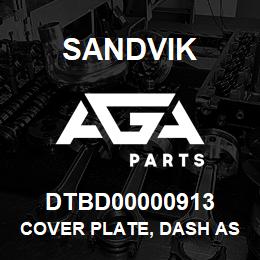 DTBD00000913 Sandvik COVER PLATE, DASH ASSY TS495 | AGA Parts