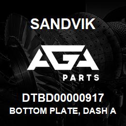 DTBD00000917 Sandvik BOTTOM PLATE, DASH ASSY TS495 | AGA Parts