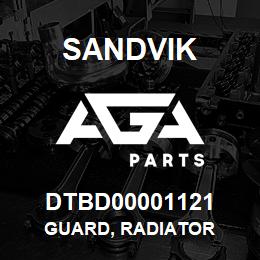 DTBD00001121 Sandvik GUARD, RADIATOR | AGA Parts