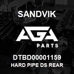 DTBD00001159 Sandvik HARD PIPE DS REAR | AGA Parts