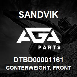 DTBD00001161 Sandvik CONTERWEIGHT, FRONT DS TS495 | AGA Parts