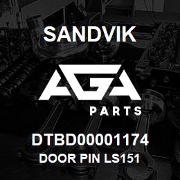 DTBD00001174 Sandvik DOOR PIN LS151 | AGA Parts