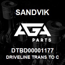 DTBD00001177 Sandvik DRIVELINE TRANS TO CONVERTOR | AGA Parts