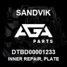 DTBD00001233 Sandvik INNER REPAIR, PLATE LS170 | AGA Parts