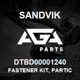 DTBD00001240 Sandvik FASTENER KIT, PARTIC. FILTER ASSY | AGA Parts