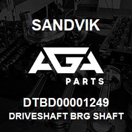 DTBD00001249 Sandvik DRIVESHAFT BRG SHAFT TO F AXLE DRIVE | AGA Parts