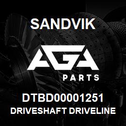 DTBD00001251 Sandvik DRIVESHAFT DRIVELINE GROUP LS151 | AGA Parts