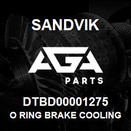 DTBD00001275 Sandvik O RING BRAKE COOLING TANK GROUP TS49 | AGA Parts