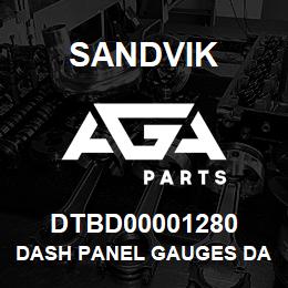 DTBD00001280 Sandvik DASH PANEL GAUGES DASH PANEL GROUP | AGA Parts