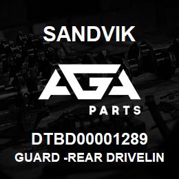 DTBD00001289 Sandvik GUARD -REAR DRIVELINE, LS171/LS191 | AGA Parts