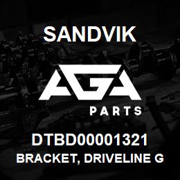 DTBD00001321 Sandvik BRACKET, DRIVELINE GUARD | AGA Parts