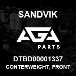 DTBD00001337 Sandvik CONTERWEIGHT, FRONT ODS TS495 | AGA Parts