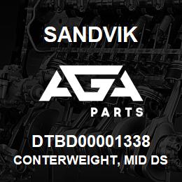 DTBD00001338 Sandvik CONTERWEIGHT, MID DS TS495 | AGA Parts