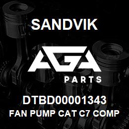 DTBD00001343 Sandvik FAN PUMP CAT C7 COMPRESSOR | AGA Parts