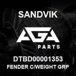 DTBD00001353 Sandvik FENDER C/WEIGHT GRP *GROUP REF | AGA Parts