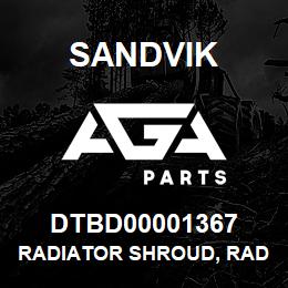 DTBD00001367 Sandvik RADIATOR SHROUD, RADIATOR PACKAGE | AGA Parts