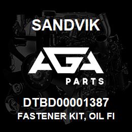 DTBD00001387 Sandvik FASTENER KIT, OIL FILLER GROUP | AGA Parts