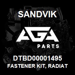 DTBD00001495 Sandvik FASTENER KIT, RADIATOR BRACE GROUP | AGA Parts