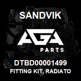 DTBD00001499 Sandvik FITTING KIT, RADIATOR LINES GRP | AGA Parts