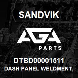 DTBD00001511 Sandvik DASH PANEL WELDMENT, LS151 | AGA Parts