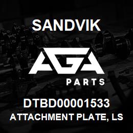 DTBD00001533 Sandvik ATTACHMENT PLATE, LS151 | AGA Parts