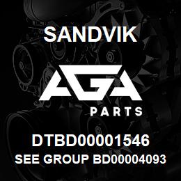 DTBD00001546 Sandvik SEE GROUP BD00004093 IN BOOK *T-TE | AGA Parts