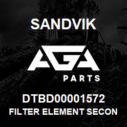 DTBD00001572 Sandvik FILTER ELEMENT SECONDARY, AIR | AGA Parts