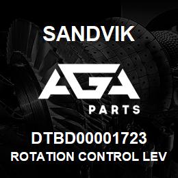 DTBD00001723 Sandvik ROTATION CONTROL LEVER | AGA Parts