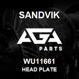 WU11661 Sandvik HEAD PLATE | AGA Parts