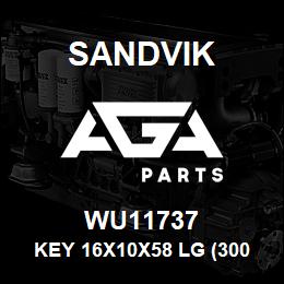 WU11737 Sandvik KEY 16X10X58 LG (300D) | AGA Parts