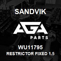 WU11795 Sandvik RESTRICTOR FIXED 1.5X4 | AGA Parts