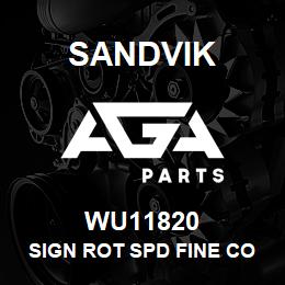 WU11820 Sandvik SIGN ROT SPD FINE CONTROL OL REV 1 | AGA Parts