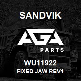 WU11922 Sandvik FIXED JAW REV1 | AGA Parts