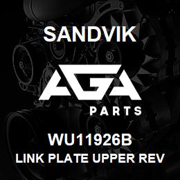 WU11926B Sandvik LINK PLATE UPPER REV 1 | AGA Parts